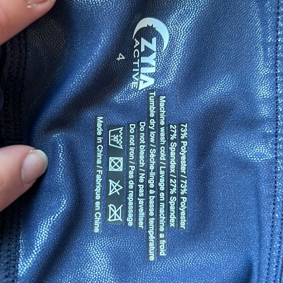 Navy Metallic Plus Light n Tight Hi-Rise 7/8 24" - Picture 3 of 3